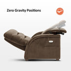 MCombo Power Zero Gravity Recliner Chair with Adjustable Headrest for Living Room, Fabric ZG334