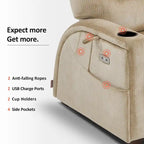 MCombo Power Zero Gravity Recliner Chair with Adjustable Headrest for Living Room, Fabric ZG334