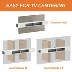 WAMPAT 70 Inch Floating TV Shelf With LED Lights, Floating TV Stand Under TV Media Console for Living Room - 70 inch