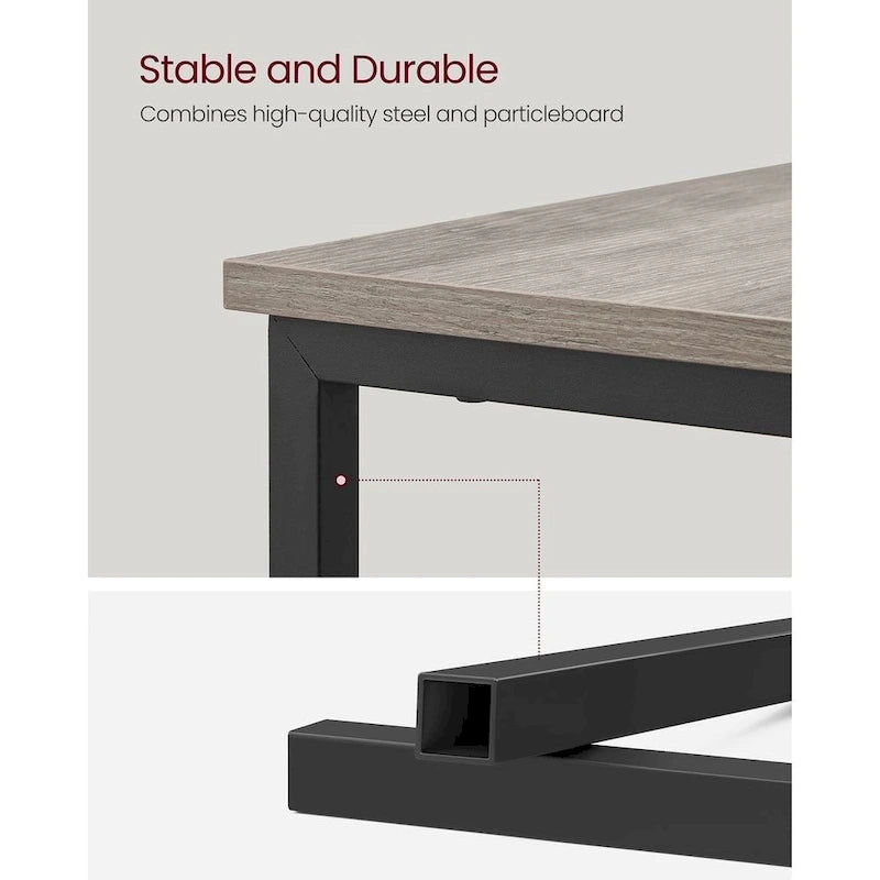 2 Drawers Slim Side End Table Nightstand with 2 Open Shelves and Charging Station for Living Room or Bedroom