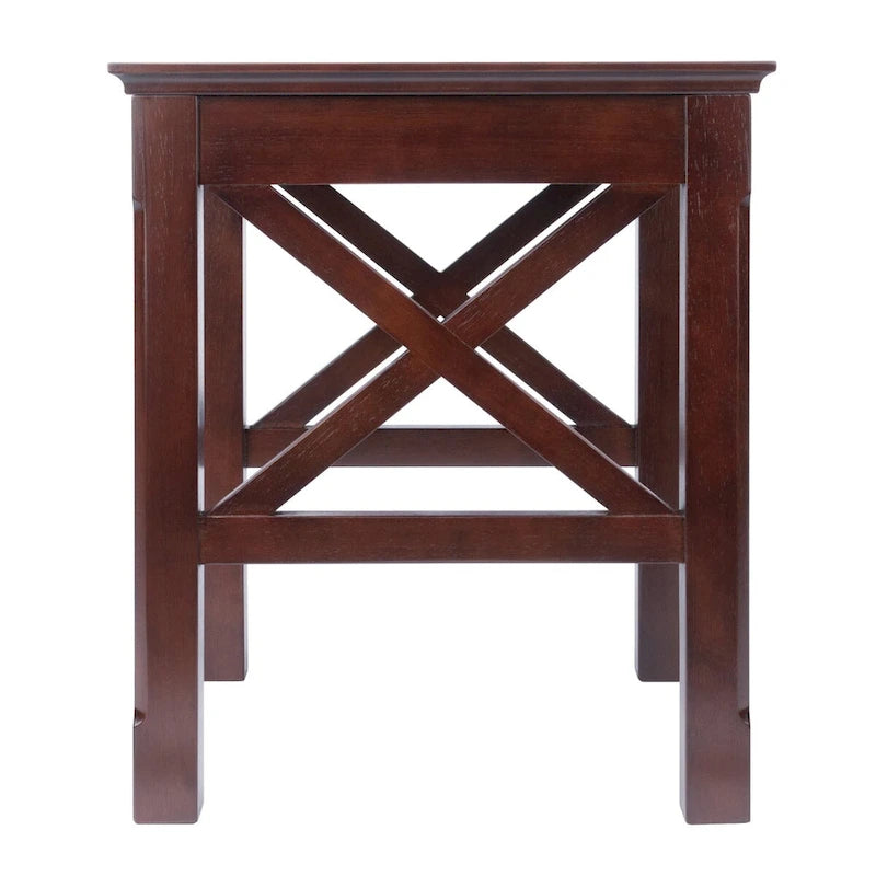 Xola 3-Pc Nesting Tables, Cappuccino - 21.1W x 17.3D x 22.1H.