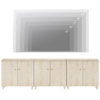 WAMPAT Modern TV Stand, Tall Entertainment Center with Doors
