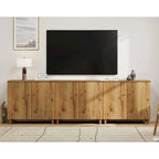 WAMPAT Modern TV Stand, Tall Entertainment Center with Doors