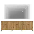WAMPAT Modern TV Stand, Tall Entertainment Center with Doors