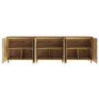 WAMPAT Modern TV Stand, Tall Entertainment Center with Doors