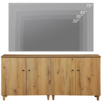 WAMPAT Modern TV Stand, Tall Entertainment Center with Doors