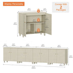 WAMPAT Modern TV Stand, Tall Entertainment Center with Doors