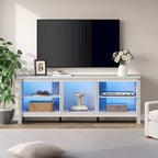 Classical 70 Inch TV Stand, TV Console Table for 75 Inch TV with LED