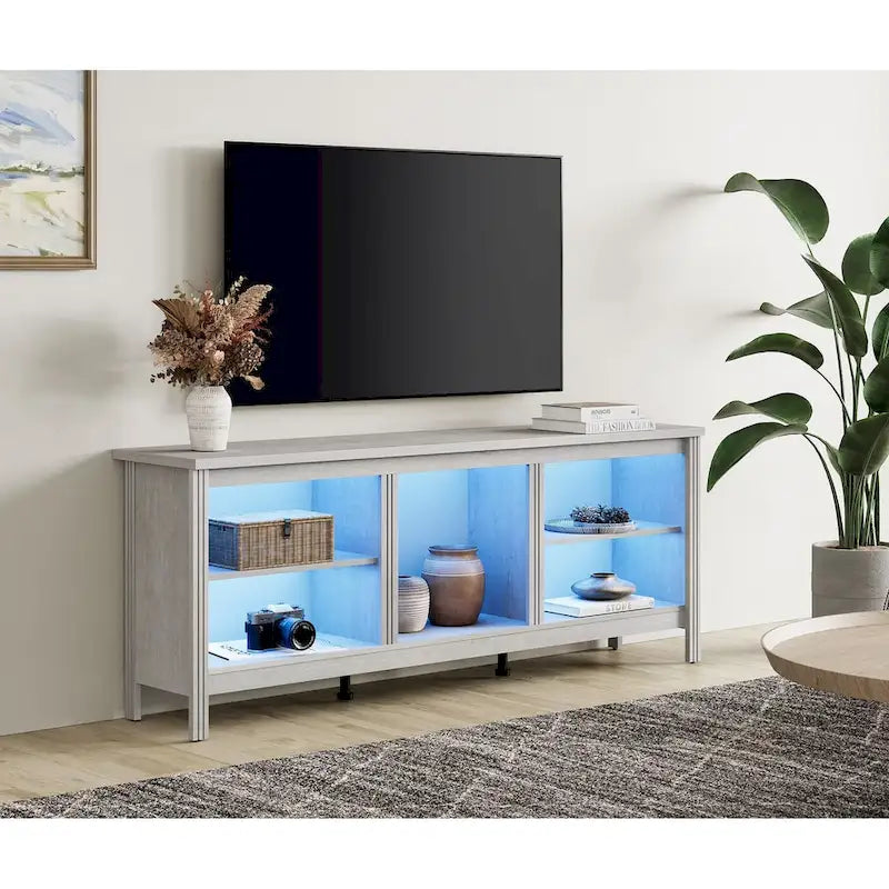 Classical 70 Inch TV Stand, TV Console Table for 75 Inch TV with LED