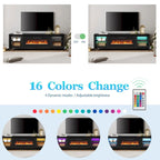 Classical 70 Inch TV Stand, TV Console Table for 75 Inch TV with LED