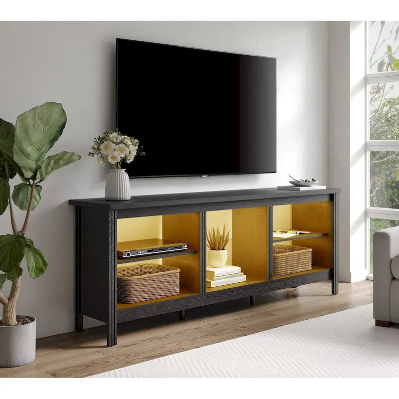 Classical 70 Inch TV Stand, TV Console Table for 75 Inch TV with LED