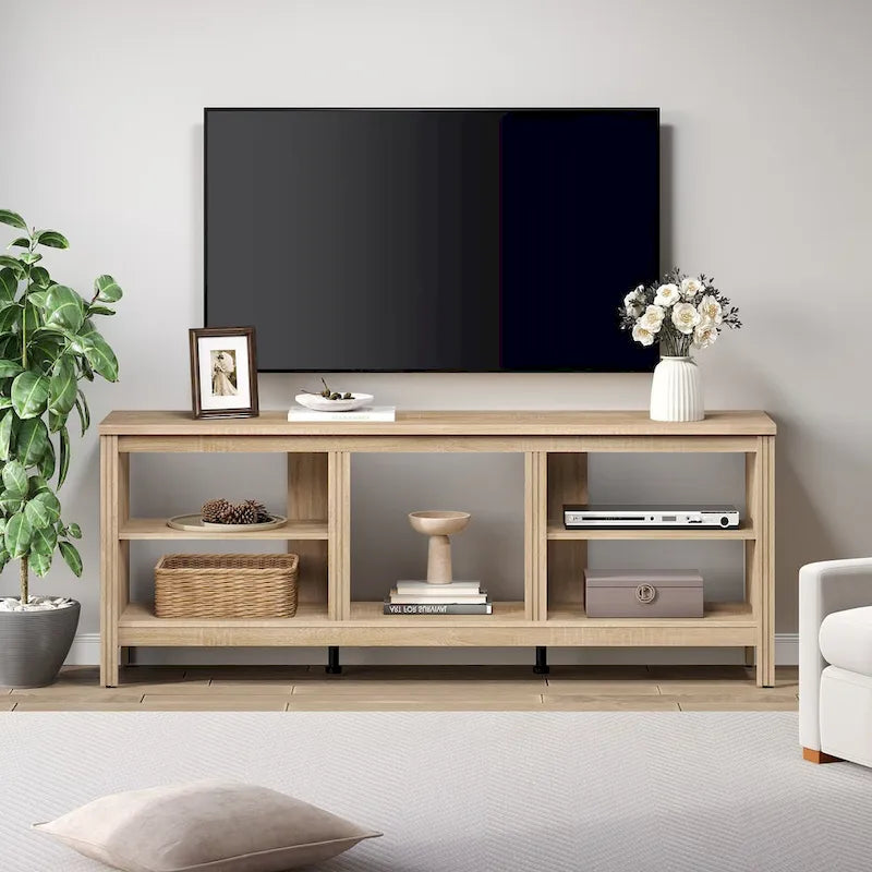 Classical 70 Inch TV Stand, TV Console Table for 75 Inch TV with LED