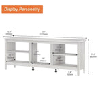 Classical 70 Inch TV Stand, TV Console Table for 75 Inch TV with LED