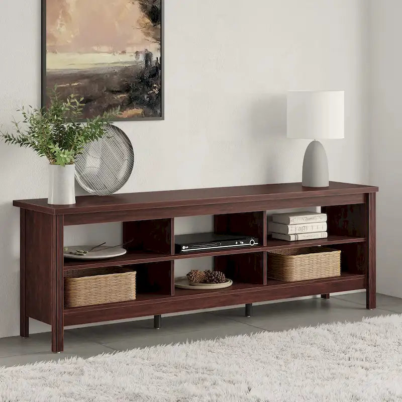 TV Stand for 75 Inch TV Console Table, Wood Entertainment Center