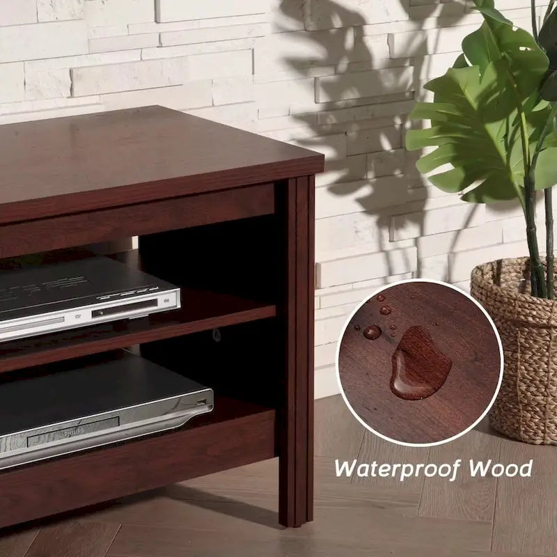 TV Stand for 75 Inch TV Console Table, Wood Entertainment Center