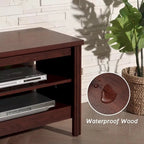 TV Stand for 75 Inch TV Console Table, Wood Entertainment Center
