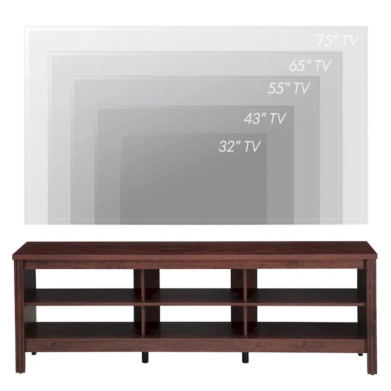 TV Stand for 75 Inch TV Console Table, Wood Entertainment Center