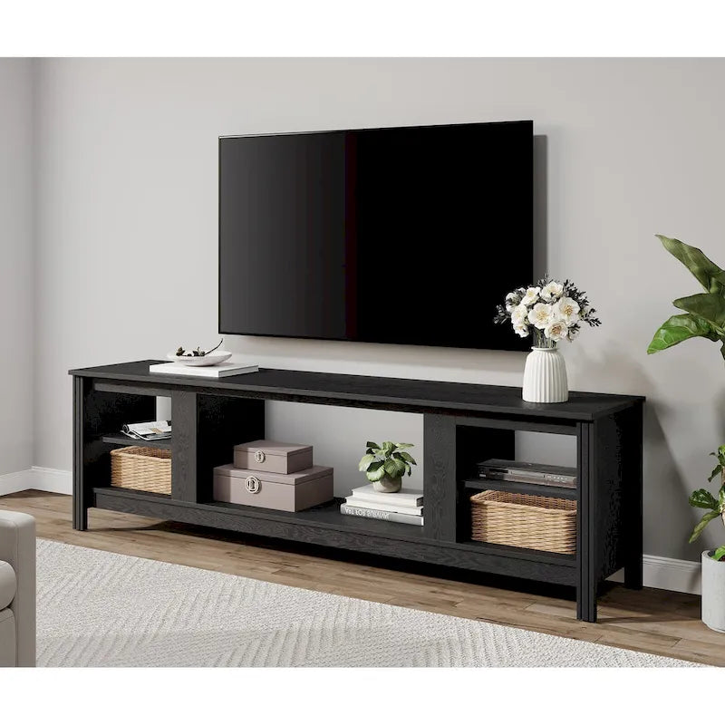 TV Stand for 75 Inch TV Console Table, Wood Entertainment Center