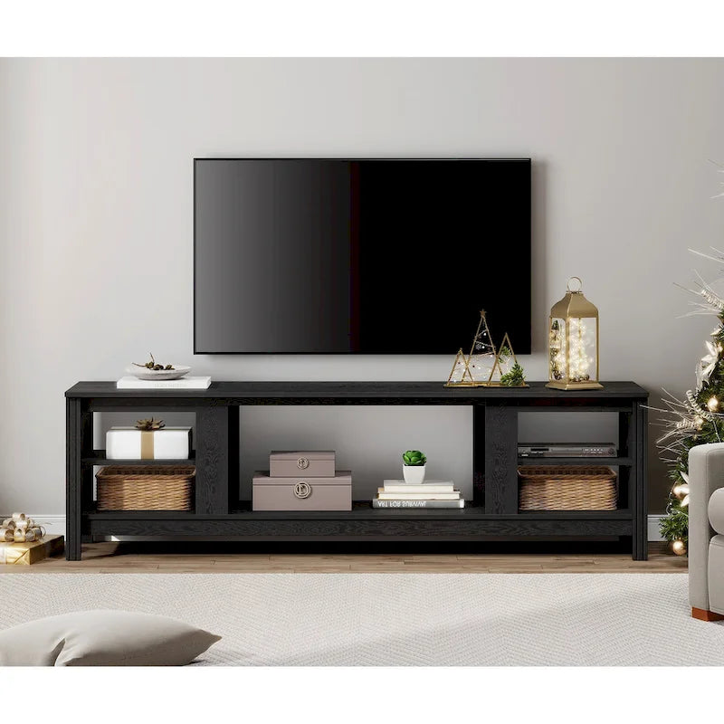 TV Stand for 75 Inch TV Console Table, Wood Entertainment Center