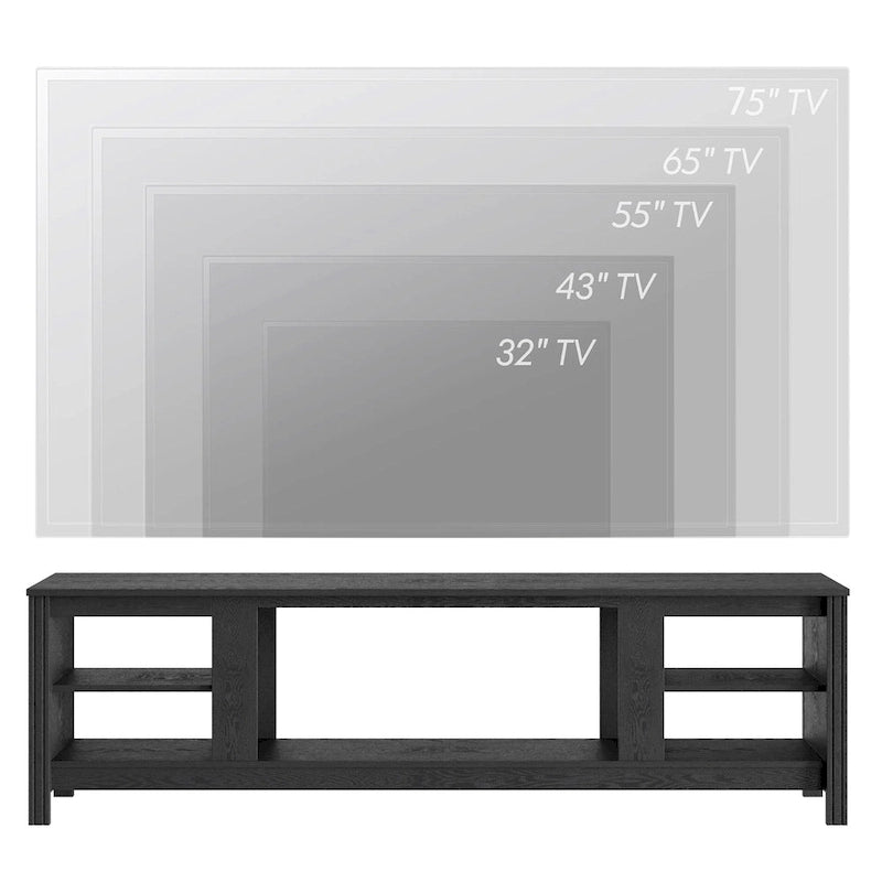 TV Stand for 75 Inch TV Console Table, Wood Entertainment Center