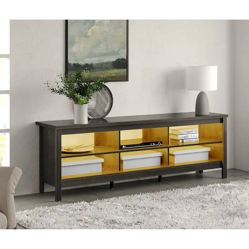 TV Stand for 75 Inch TV Console Table, Wood Entertainment Center