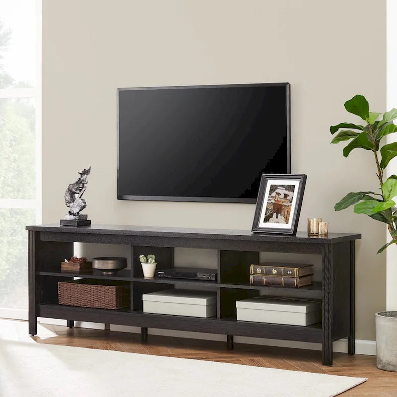 TV Stand for 75 Inch TV Console Table, Wood Entertainment Center