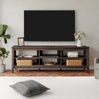 TV Stand for 75 Inch TV Console Table, Wood Entertainment Center