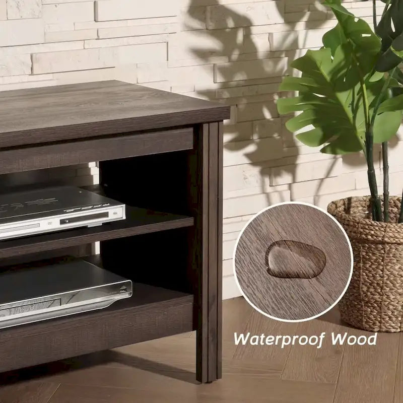 TV Stand for 75 Inch TV Console Table, Wood Entertainment Center