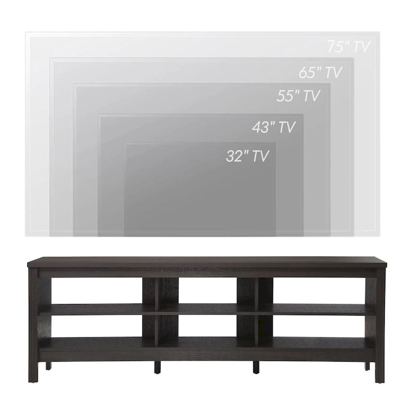 TV Stand for 75 Inch TV Console Table, Wood Entertainment Center