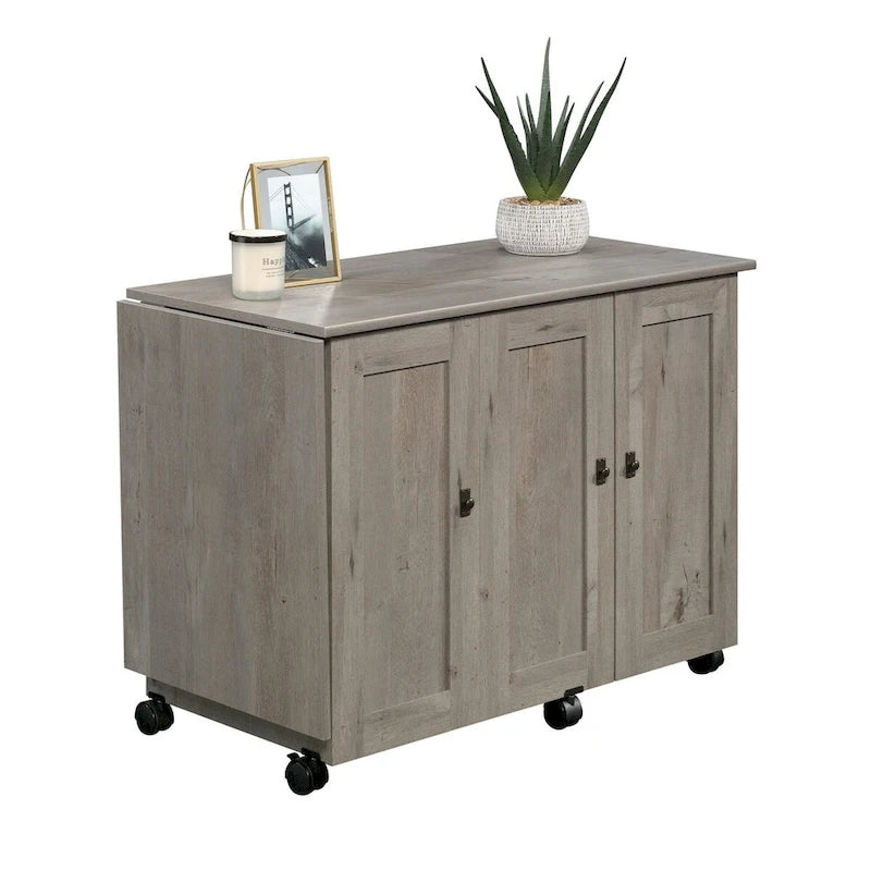 Sauder Select Collection Easy Rolling Sewing and Craft Table/Cart