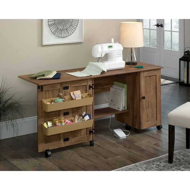 Sauder Select Collection Easy Rolling Sewing and Craft Table/Cart
