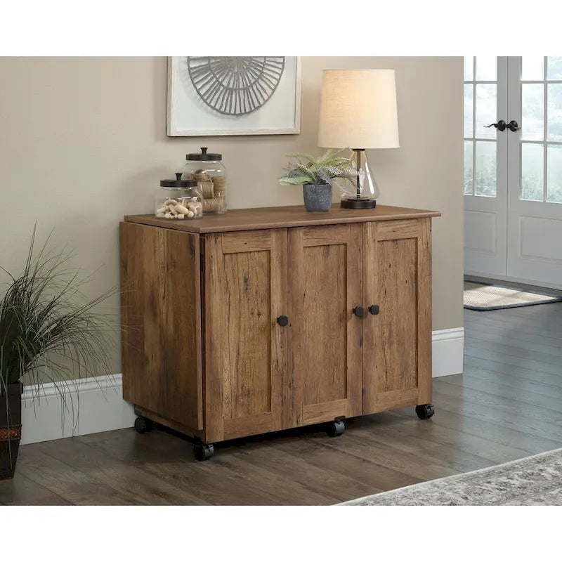 Sauder Select Collection Easy Rolling Sewing and Craft Table/Cart