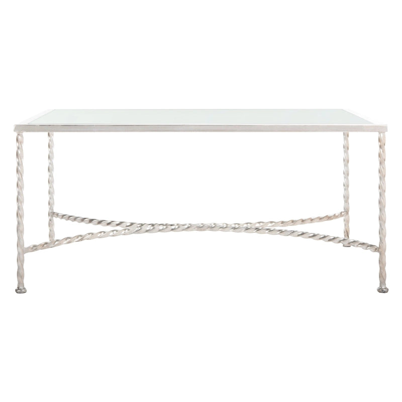 SAFAVIEH Couture Sedighe Glass Coffee Table - 40 W x 24 D x 18 H - 40W x 24D x 18H