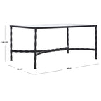 SAFAVIEH Couture Sedighe Glass Coffee Table - 40 W x 24 D x 18 H - 40W x 24D x 18H