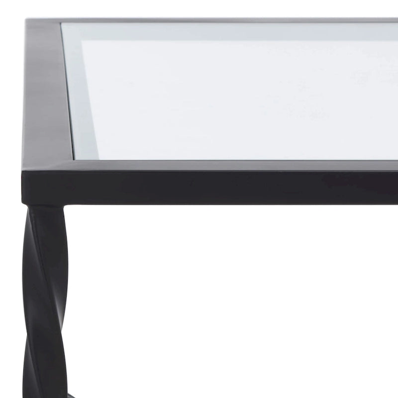 SAFAVIEH Couture Sedighe Glass Coffee Table - 40 W x 24 D x 18 H - 40W x 24D x 18H