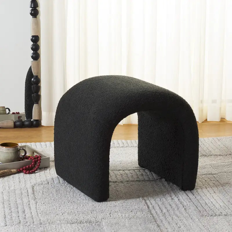 SAFAVIEH Alize Curved Waterfall Velvet Ottoman