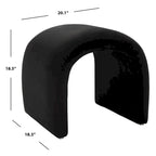 SAFAVIEH Alize Curved Waterfall Velvet Ottoman