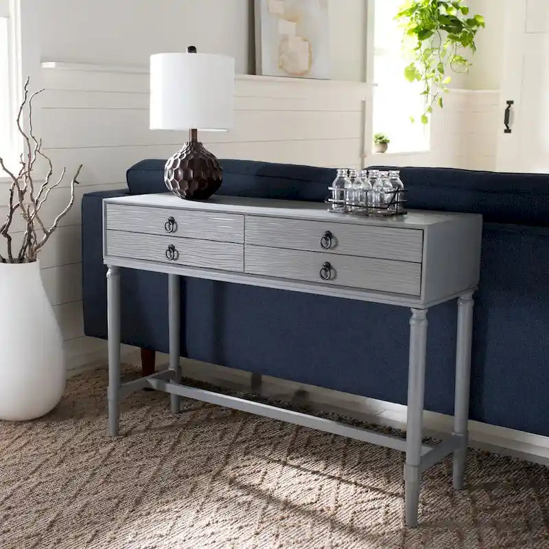 SAFAVIEH Beaulah 4-Drawer Console Table - 42 W x 13 L x 29.5 H - 42Wx13Dx30H