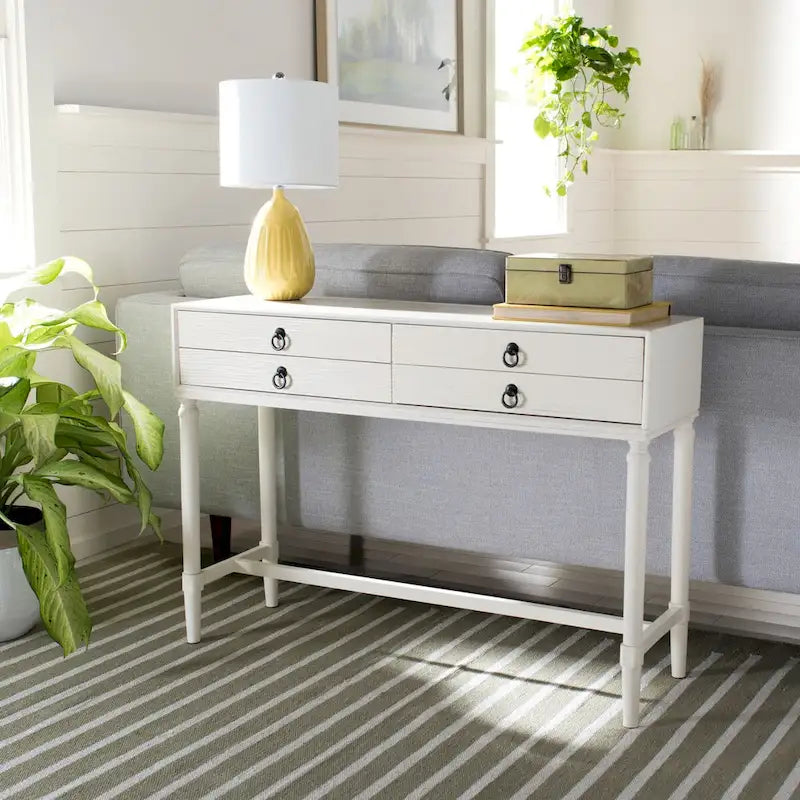 SAFAVIEH Beaulah 4-Drawer Console Table - 42 W x 13 L x 29.5 H - 42Wx13Dx30H