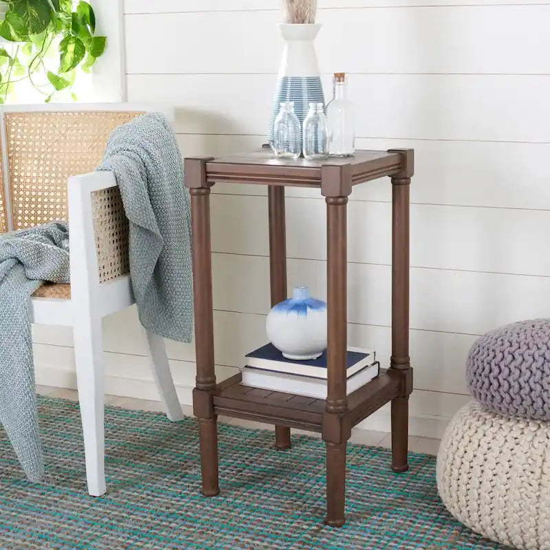 SAFAVIEH Nermira Square Accent Table - 13.8 W x 13.8 L x 28.3 H - 14Wx14Dx28H