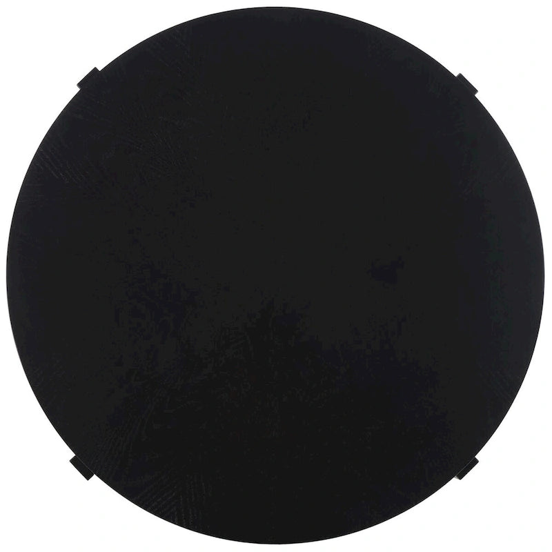 SAFAVIEH Deetta White Marble/ Black Round Coffee Table - 36 W x 36 D x 18 H - 36Wx36Dx18H