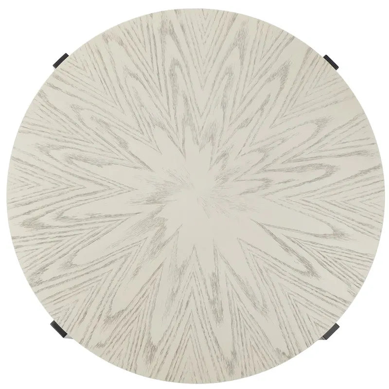 SAFAVIEH Deetta White Marble/ Black Round Coffee Table - 36 W x 36 D x 18 H - 36Wx36Dx18H