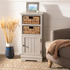SAFAVIEH Golda Distressed Black Storage Cabinet - 15.9 x 11.8 x 35 - 16Wx12Dx35H