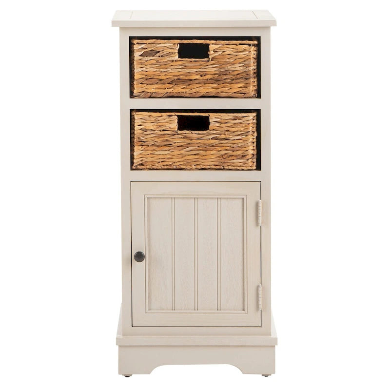 SAFAVIEH Golda Distressed Black Storage Cabinet - 15.9 x 11.8 x 35 - 16Wx12Dx35H