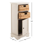 SAFAVIEH Golda Distressed Black Storage Cabinet - 15.9 x 11.8 x 35 - 16Wx12Dx35H