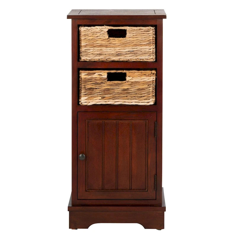 SAFAVIEH Golda Distressed Black Storage Cabinet - 15.9 x 11.8 x 35 - 16Wx12Dx35H