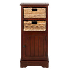 SAFAVIEH Golda Distressed Black Storage Cabinet - 15.9 x 11.8 x 35 - 16Wx12Dx35H
