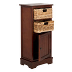 SAFAVIEH Golda Distressed Black Storage Cabinet - 15.9 x 11.8 x 35 - 16Wx12Dx35H