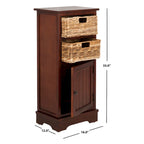 SAFAVIEH Golda Distressed Black Storage Cabinet - 15.9 x 11.8 x 35 - 16Wx12Dx35H