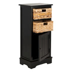 SAFAVIEH Golda Distressed Black Storage Cabinet - 15.9 x 11.8 x 35 - 16Wx12Dx35H